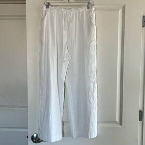 Abercrombie white short linen pants